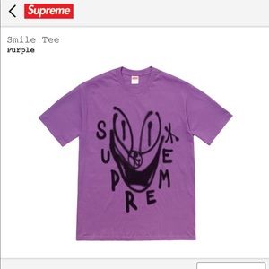 Supreme Purple Smiley Face Tee